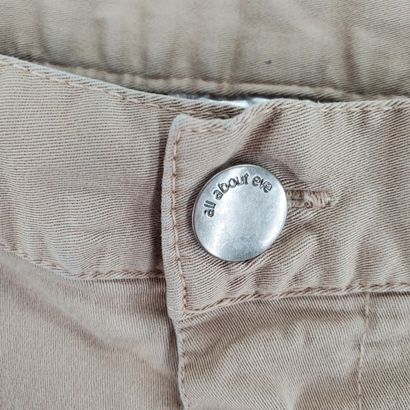 All About Eve Capri Pants Womens 10 Khaki Hi Rise Bareback Stretch (29x24.5) - Picture 10 of 13